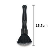 셀프 세차품 슈퍼 소프트 세부 브러시 자동차 인테리어 청소 대시 보드 먼지 브러쉬 합성 Bristles, [01] Black S