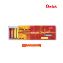 펜텔 오일파스텔 24색파스텔 종이케이스 1개[GHT-24], 오일.파스텔-24색(GHT-24)