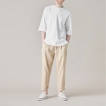 벤티브 남성용 코튼 투턱 롤업 팬츠