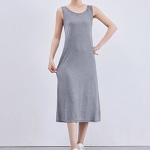 브이와이 여자 망고 나시 찰랑핏 A라인 민자 민소매 롱원피스