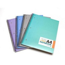 5000 A4 3공절취원링노트 좌철, 임의배송