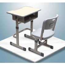 저학년 학원 책걸상 학교 8살 9살 책상 의자 교실, 그레이 리프팅 세트/65x45x78