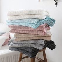 린즈홈 워싱아사면 프릴 줄누빔 스프레드 이불 겸 침대패드, 핑크