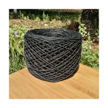 280m 라피아 원사 종이 잔디 면화 뜨개질 및 크로셰 Diy 밀짚 모자 가방 슬리퍼 직조 중간 두꺼운 실 여름 150g, Black