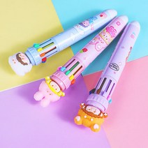 근이몰 10색 12색 귀여운 캐릭터 다색 멀티펜 선물용 볼펜, 12색 날씨볼펜해구름