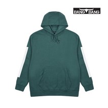 뱅뱅 뱅뱅 공용 직사각나염 오버핏 후드 티셔츠_그린_CTE10645