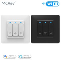 스마트커튼 자동모터 전동커텐 와이파이 스마트 푸시 버튼 커튼 롤러 블라인드 셔터 스위치 Tuya 원격 제어 모터 알렉사 작동 Google 홈