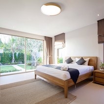 하티 우드 국산 LED 원형 방등 아파트조명 안방등 한옥 천장등 교체, 월넛, 주백색(아이보리빛)