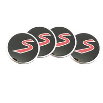 es) 알루미늄 56.5MM 휠 센터 허브 캡 S 배지 엠블럼 스티커 Mini WORKS JOHN COOPER R52 R55 F60 R61 R60 R57 R58 F54 R50, [02] 2