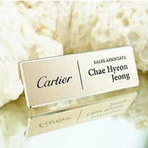 금속명찰제작 고급 엣지 아크릴 병원 미용실 카페 학교 교회 자석 명찰, 선택03.엣지_화이트_70x20mm, 옷핀