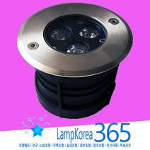 지중등 LK130-2 LED 6W 방수형 지중매립등기구 보도블럭설치 포인트조명, 주광색-환하게 밝은 흰 빛