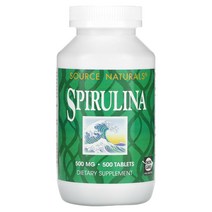 소스네츄럴 스피루리나 스피루나 스피루니아 스피리루나 500mg 500정, 500 Count