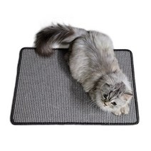 고양이 천식 방지 천연 사이잘삼 스크래쳐 매트 반려묘 식물성소재 장난감 패드, 40x60_그레이(CWT107-GR)
