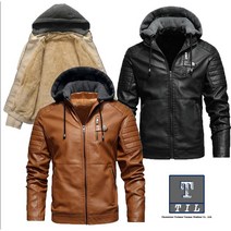 TIL 남자가죽자켓 레더 라이더 안감융털 아우터 남성 라이더점퍼