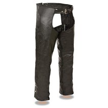 Event Biker Leather 플레인 라인 챕스 스몰 [미국 직배송], Large