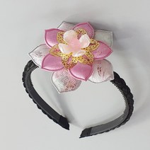 반반하니 자개 꽃 아동 한복 헤어밴드 머리띠
