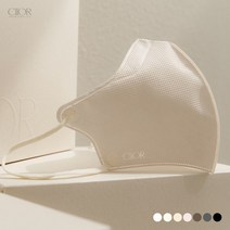 [50매입] CIIOR 씨오르 브이핏 새부리형 마스크 소형 중형 대형 브이핏 컬러마스크 귀편한마스크 숨쉬기편한마스크, 브라이트 크림 중형(M) 50매
