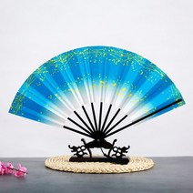 중국 전통 꽃 부채 댄스 팬 다채로운 29*51cm 성인 핸드 방수 이브테일 a 메인 Abanicos Para Boda De Mano, 한개옵션1, 14 A14