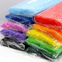 [동화오피스] 낱색빨대 5mm 주름 100개입 / 단색빨대 스트로우, 주황, 1개