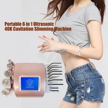 셀룰라이트 마사지기 전문 리포 레이저 초음파 고주파 뷰티 슬리밍 머신 6 in 1 체중 감소, 분홍색_Au 플러그