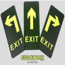 비상구 피난구 비상문 야광반사 축광 유도 표지판, 직진