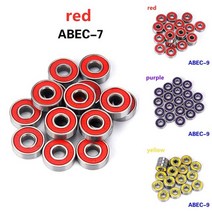스케이트보드 1* 롤러 스케이트 보드 볼 휠 베어링 ABEC-7/9 608 밀폐형 샤프트 방청 소형 공구, 04 Red ABEC 7
