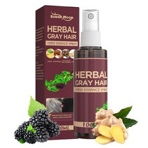 Bestevery 100ml 헤어 다크닝 스프레이 안티 그레이 허벌 세럼 블랙 엔 감소 두피 영양, 1개