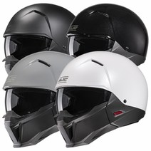 HJC 홍진 헬멧 i20 블랙 무광블랙 그레이 화이트 마스크 탈부착 오픈페이스, XL