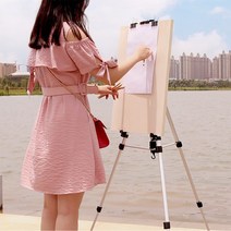 휴대용 접이식 알루미늄 이젤 전시용삼각대 실버, 없음