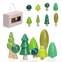 나무 나무 장난감 팩 8개 나무 미니어처 나무 세트 다양한 크기의 천연 나무 나무 DIY 페인트 컬러 미니 나무 홈 데코 및 공예용 정원 액세서리 창의적인 선물 36개월 이상, Forest