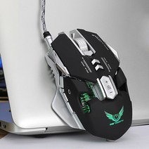 무선 게이밍 마우스 버티컬마우스 노트북무선마우스 g9 게임 마우스 유선 usb dpi 조정 가능한 매크로 프로그래밍 가능한 마우스 게이머 광학 전문 rgb mause 155, 검은 색, 협력사, 한개옵션1