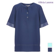 올리비아로렌 소매배색 나그랑 블라우스__VOCNSVM7316