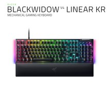 레이저코리아 블랙위도우 V4 리니어 한글각인 게이밍 키보드, RZ03-04693200-R3K1/블랙