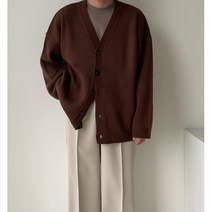 [르위] 오버핏 박시 가디건 남친룩 루즈핏 코디