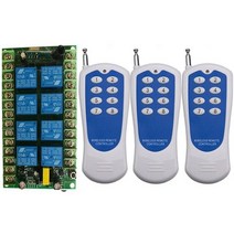 무선 스마트 홈 원격 제어 스위치 AC 220V 8 채널 수신기 릴레이 모듈 컨트롤러 TX 버튼 315/433MHz, 05 E_02 433MHZ
