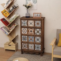 북유럽 원목 서랍장 빈티지 거실장 거실 침실 수납, J