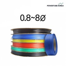 파워튜브코리아 열수축튜브 롤 0.8~8mm, 8mm, 황색, 1개