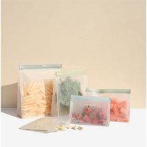 [리빙크리에이터] 스탠딩 지퍼백 모던컬러 8팩 (PEVA 재사용), 단품