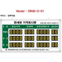 (OGU)면세유가격표시판(넘버링 돌출형) 모델 59NB-O-01 규격 : 가로1100X세로600X뚜께15(mm), 블랙알루미늄, 검정/흰색