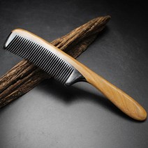 오토데코 천연 나무 원목 녹단목 헤어 머리빗 물소뿔 우각빗 Combs, 1개, 녹단목 물소뿔 머리빗(1호)