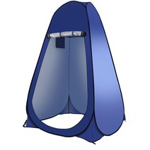 바람막이천막 캐노피 그늘막 캠핑 두꺼운 방수 코팅 실버 자동 빠른 오픈 야외 샤워 낚시 목욕 화장실 텐, 10 Blue no windows