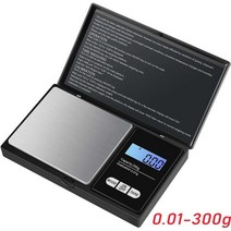 초정밀 고정밀 0.001g 실험실 전자 저울 보석 미니 스테인레스 스틸 규모 디지털 포켓 규모 골드 그램 균형 체중 규모 휴대용 포켓 규모, 0.01g-300g 블랙
