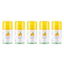 묻따 화장실 타이머 방향제 자동 분사기 실내용 업소용, 280ml, 5개, 레몬
