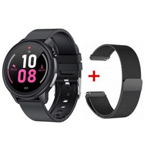 스마트 워치 E80 남성 여성 온도 측정 IP68 방수 PPG + ECG 심박수 모니터 피트니스 트래커 Smartwatch, 01 Dual Strap