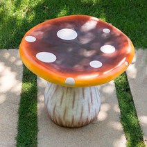 슈퍼마리오 버섯의자 야외벤치 백설공주 공원 정원 웨이팅, 브라운 의자