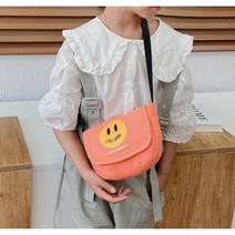 유아용 스마일 캔버스 숄더백 가방 기저귀 에코백 유아 아동 어깨끈조절 메신져백