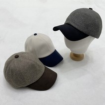 투톤 모직 스웨이드 딥 볼캡 ML/볼캡/야구모자/모직모자/스웨이드모자/스웨이드볼캡/캐주얼모자/스트릿모자/배색모자/겨울모자/겨울볼캡