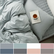 파코홈 굿메이드 60수 샤틴 고밀도 면 홑겹/누빔 이불커버, 웜그레이