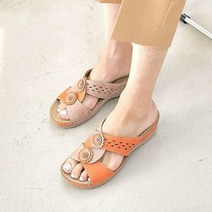 브이와이 여자 5cm 코지 두꺼운굽 꽃무늬 슬리퍼 SS 샌들