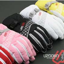 업다운 스키장갑 성인용 1245 겨울 보드 겨울 방한 방수 장갑, 옐로우